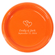 Personalized Modern Double Hearts Plastic Plates Image 2 of 4